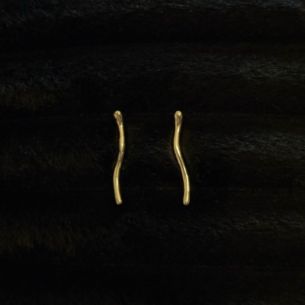 Contemporary Real Silver Earrings - Abstract Design, Minimalist Style